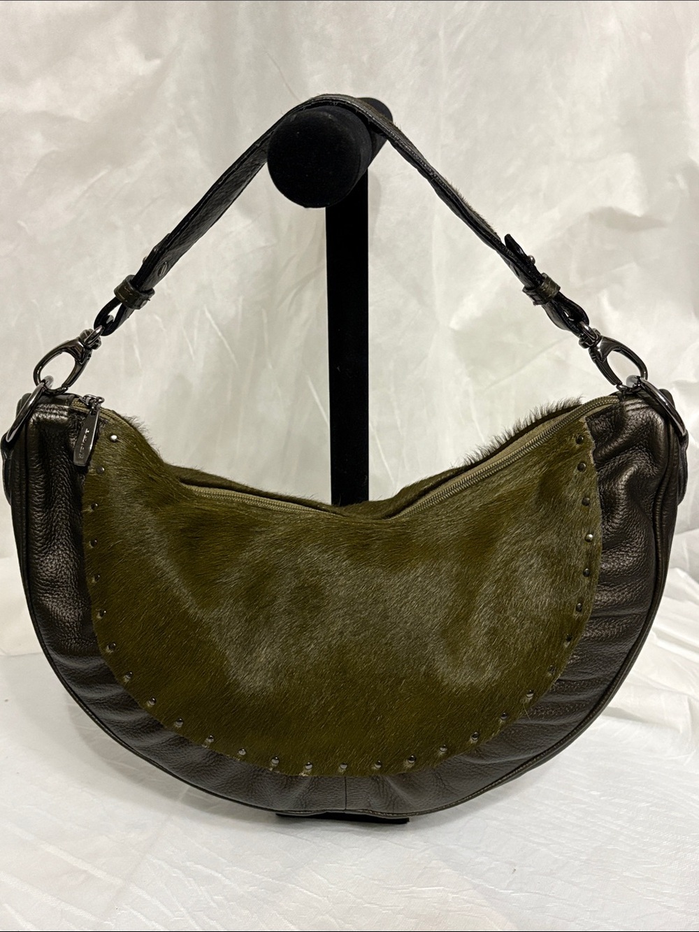 Berge Italy Calf Hair & Leather Bag